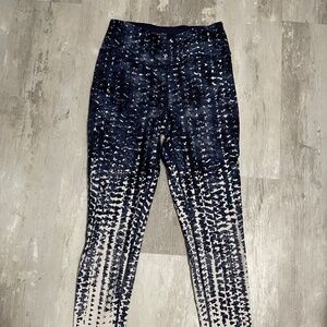 Calvin Klein Performance Leggings  Wick Blue Ombre Abstract Size S